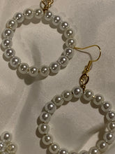 Load image into Gallery viewer, Pearl Hoop Earrings

