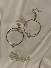 Load image into Gallery viewer, Dainty Pearl Hoops
