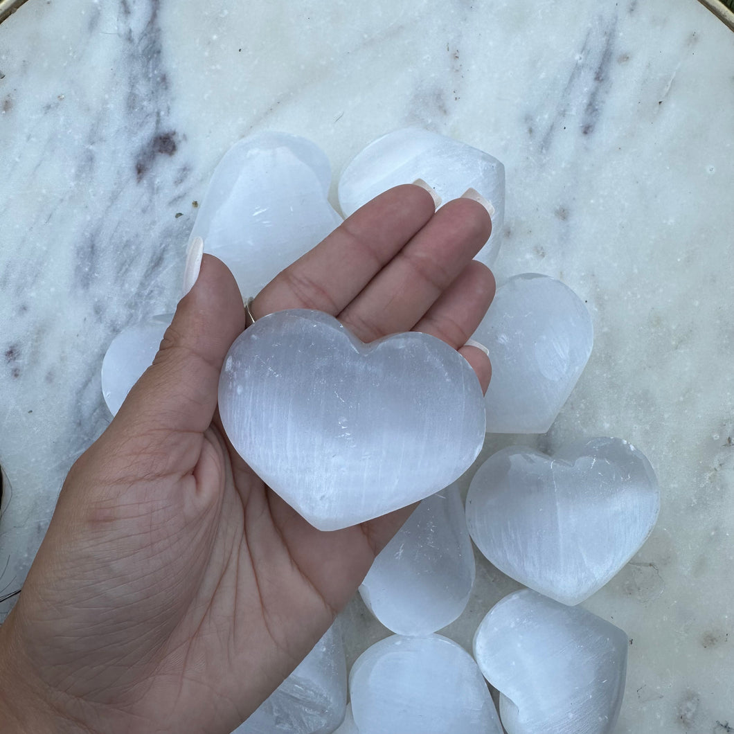 XL Selenite Heart