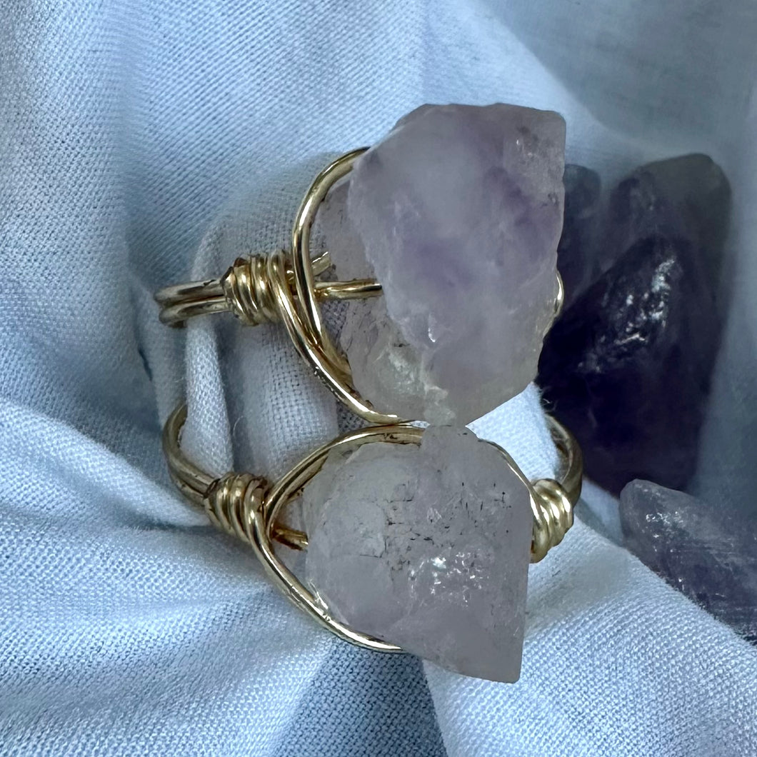 Raw Amethyst Ring