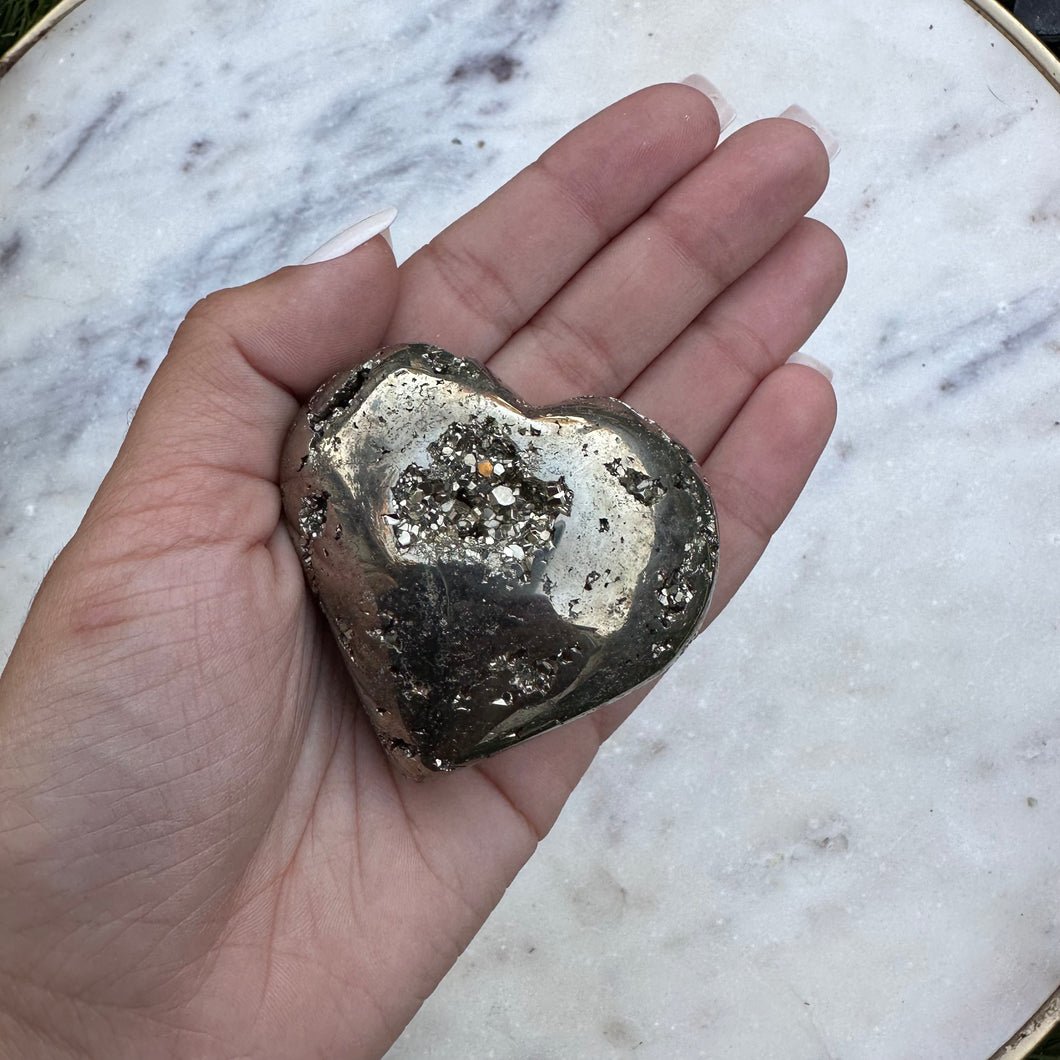 XL Pyrite Heart